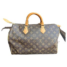 Bolso Speedy 30 Monogram Louis Vuitton Castaño Monograma