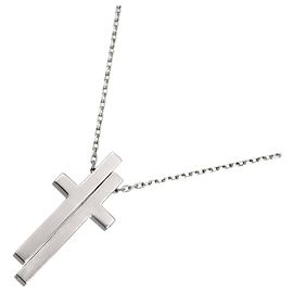 Collar Cruz Separate de Gucci en Oro Blanco de 18K Otro