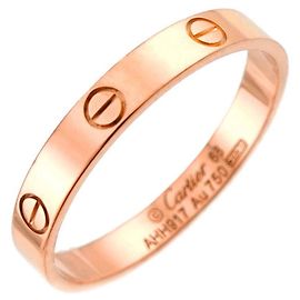 Cartier 18K Pink Gold Mini Love Band Ring #68 Other