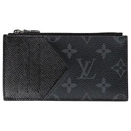 Tarjetero y monedero Louis Vuitton Negro