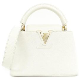 Louis Vuitton Capucines MINI Handtasche Weiß