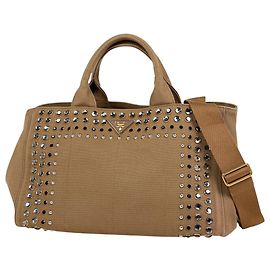 Borsa Tote Prada Canapa Marrone