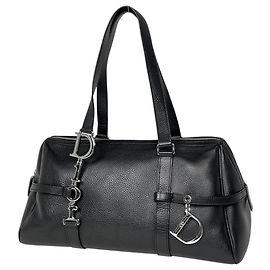 Christian Dior Black Leather Handbag Black