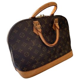 Bolsa Louis Vuitton Alma GM vintage em toile Monogram Marrom Monograma