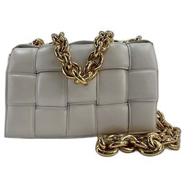 Bolsa de Ombro Padded Cassette Bottega Veneta Branco