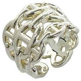 Hermès HERMES Chaine d'Ancre Enchainee GM Ring Silvery