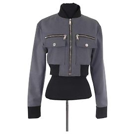 Paco Rabanne Grey Synthetic Jacket Grey
