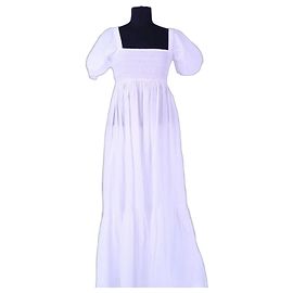 Vestido Ganni de algodón blanco Blanco