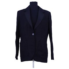 Sandro Blazer Schwarz Viskose Schwarz
