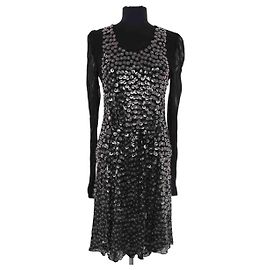Louis Vuitton Black Sequined Dress Black