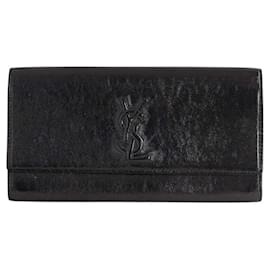 Clutch Yves Saint Laurent em couro preto Preto