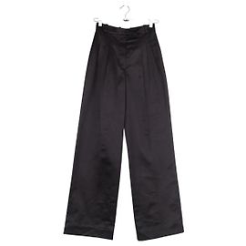 Chanel Pantalones anchos negros Negro