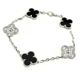 Bracciale Van Cleef & Arpels Vintage Alhambra Onice e Diamanti Altro