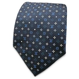 Cravatta da uomo Louis Vuitton in seta blu navy Blu navy