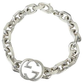Bracciale a catena Gucci 627068 AG925 Interlocking G Argento