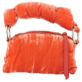 Bolsa Pillow com alça de nó Dries Van Noten Laranja