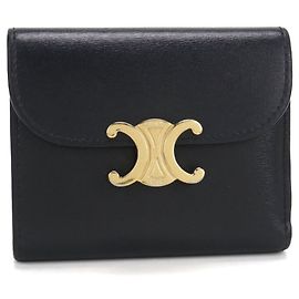 Céline Celine Tri-fold Wallet Black