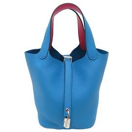 Hermès Hermes Picotin Lock PM Eclat Tote Bag Blue
