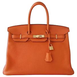 bolso Hermès Birkin 35 togo orange Naranja
