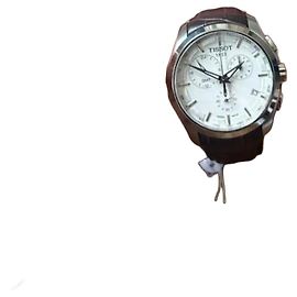 Relógio Tissot Cronógrafo Automático GMT Marrom Branco