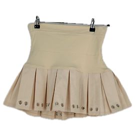 Autre Marque Minifalda GLOWNY beige de algodón Beige