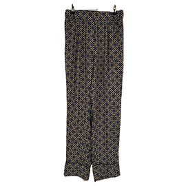 Sandro Bedruckte Hose Braun Polyester Braun