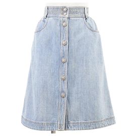 Falda de denim Chanel Metiers d'Art Paris-Dallas Azul Otro