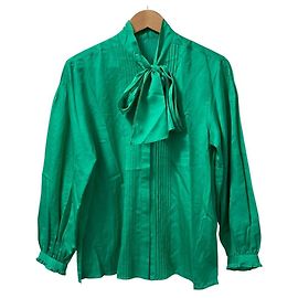 Autre Marque Blusa de cetim de algodão e seda Ballsey Verde