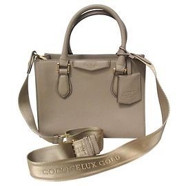 Autre Marque Bolsa de mão em couro 2way COCOCELUX GOLD Marrom Outro