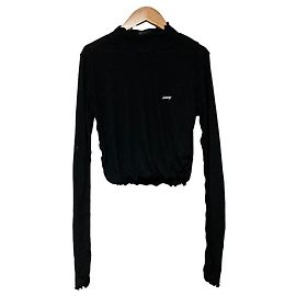Autre Marque Top lilLilly a maniche lunghe e collo alto trasparente Nero
