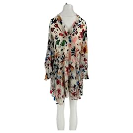 Autre Marque Vestido de terciopelo estampado Multicolor