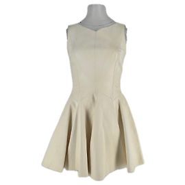 Robe en cuir blanche Plein Sud S Blanc
