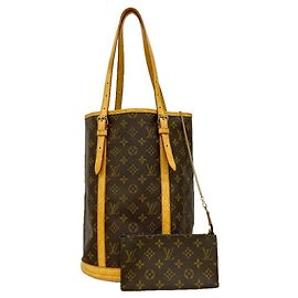 Borsa Tote Louis Vuitton Monogram Bucket GM Marrone