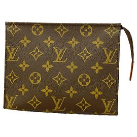 Louis Vuitton Monogram Pochette Toilette 19 Marrone