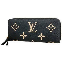 Cartera larga Louis Vuitton Monogram Empreinte Bicolor Negro Beige