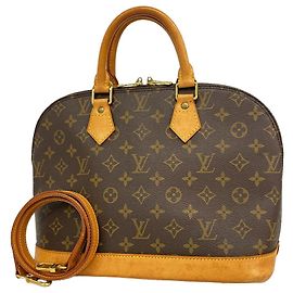 Sac à main Louis Vuitton Monogram Alma Marron