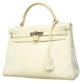 Hermès Bolsa Hermes Kelly 32 em branco Branco
