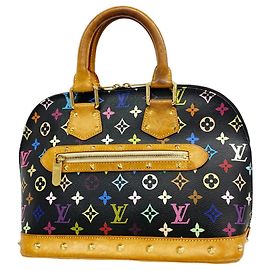 Louis Vuitton Alma Monogram Multicolor Handtasche Schwarz