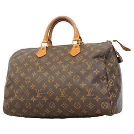 Borsa Louis Vuitton Monogram Speedy 35 Marrone