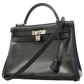 Hermès Sac à main Hermes Kelly 32 en Noir Noir