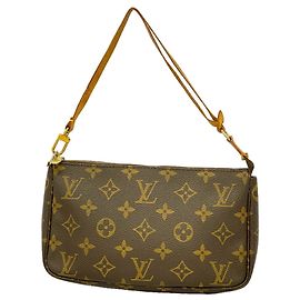 Louis Vuitton Monogram Pochette Accessoires Pouch Marron