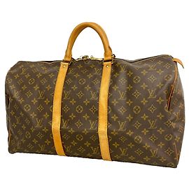 Louis Vuitton Boston Monogram Keepall 50 Marrone