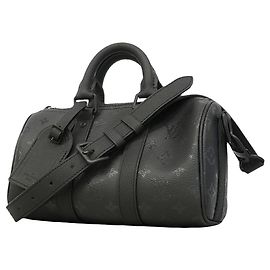 Borsa Louis Vuitton Keepall Bandoulière 25 Monogram Midnight Nero