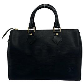 Louis Vuitton Vintage Speedy 25 Epi Leather Handbag Black