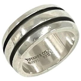 Tiffany & Co Anello Tiffany Vintage Grooved Double Line Argento