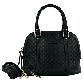 Gucci Micro Guccissima Leather Handbag Black