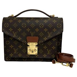 Borsa Louis Vuitton Vintage Monceau Monogram Marrone