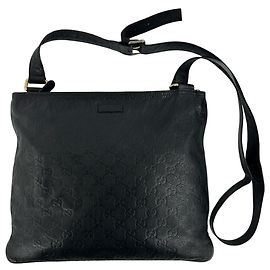 Gucci Black Leather Shoulder Bag Black