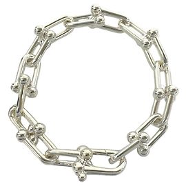Tiffany & Co Pulsera de eslabones grandes con dije Tiffany HardWear Plata