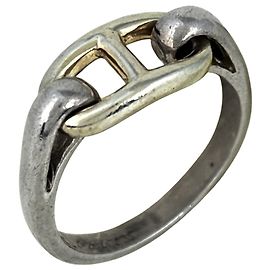 Hermès Hermes Chaine d'Ancre Silver Band Ring Silber
